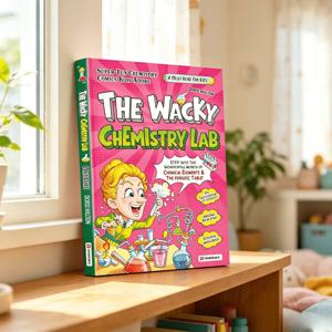 `The Wacky Chemistry Lab English Kids Learners Paperback 재미있는 만화 주기율표 화학 교육 도서 무료 배송`