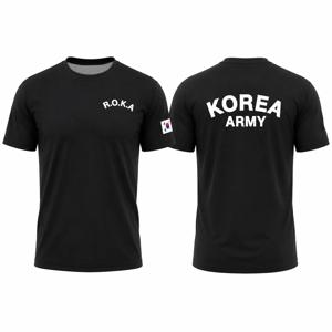 한국 육군 퀵 드라이 프린트 반팔 티셔츠 통기성 한국 스트리트웨어 스포츠 티셔츠 남성용 및 여성용 티셔츠