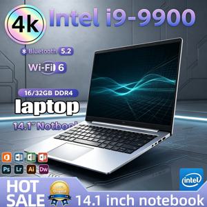 2026 신형 프로 게이밍 노트북 14.1인치 인텔 i9 9900 5GHz 32GB 램 2TB SSD 초슬림 노트북 1920x1080 오피스 PC 플러스