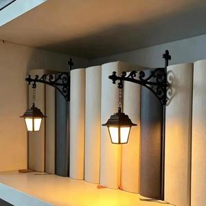 LED 책꽂이 램프 라이브러리 랜턴 미니 야간 조명 책꽂이 공간 장식 독서등 침실 홈 오피스 책상용 창의적인 선물