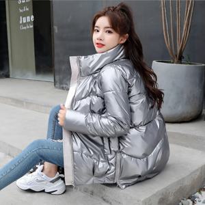 2025 새로운 겨울 자켓 파카 여성 글로시 다운 코튼 자켓 후드 파카 따뜻한 여성 코튼 패딩 자켓 캐주얼 아웃웨어