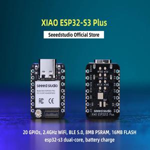 XIAO ESP32S3 Plus 개발 보드: 20개의 GPIO, 2.4GHz Wi-Fi, BLE 5.0, 8MB PSRAM, 16MB 플래시 메모리, ESP32-S3 듀얼 코어, 배터리 충전 지원