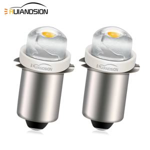 2pcs P13.5S LED 0.5W 전구 작업등 전구 화이트 매글라이트 LED 변환 키트 토치 플래시라이트 교체 전구 웜 화이트