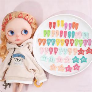 BJD 블라이스 인형 1/6 1/12 OB11 앞머리 헤어 클립 컬러풀 미니 2.5cm 3cm 헤어핀 헤어 액세서리 의류 액세서리