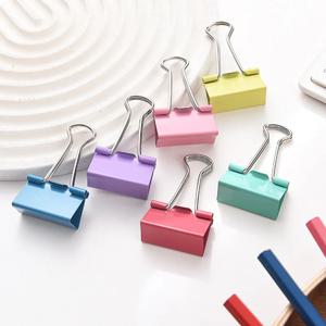 10개입 컬러풀 롱테일 클립, 신선하고 가벼운 제비꼬리 클립, 핸드 저널 클립, 32MM, 25MM, 19MM 리버스 테일 클립