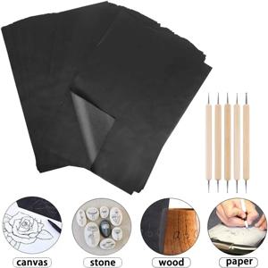 100pcs A4 흑연 전사지 트레이싱 페인팅 시트 드로잉 패턴용 블루 카피 흑연 종이 스케치 캔버스 패브릭