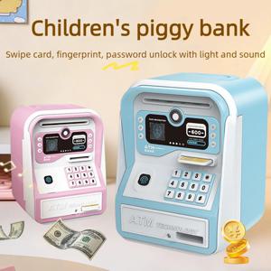 어린이 ATM 자동 입금기 장난감 스마트 비밀번호 카드 인출 저금통 음악 동전 전자 저금통 창의적인 장난감