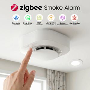 4/6/8/12개입 Tuya Zigbee 연기 감지기, 360° 감지, 실시간 모니터링, 알람 앱 원격 푸시 알림, 가정 보안용