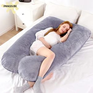 PANGDUBE 임신 베개 130x70cm 임산부를위한 허리 지지대 수면 간호 쿠션 모유 수유 출산 바디 베개