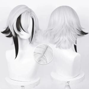HAIRJOY ​​합성 머리 가발 Genshin Impact Arlecchino 코스프레 가발 의상 가발