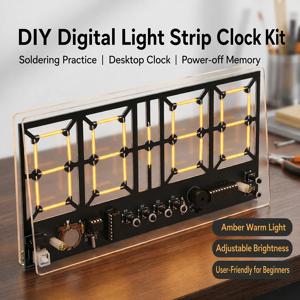 DC 5V 디지털 시계 키트 디지털 알람 시계 날짜 표시 야간 모드 12/24H 전자 LED 알람 시계 DIY 용접 연습 키트