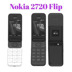 리퍼비시된 노키아 2720 플립 4G 휴대폰, 듀얼심, 2.8인치, 1500mAh, 블루투스, 3.5mm 헤드폰 잭, 와이파이, MP4, 노인용 듀얼심 카드