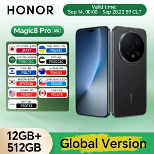 글로벌 버전 HONOR Magic8 Pro 5G 12GB+512GB 6.71인치 120Hz OLED 디스플레이 200MP 카메라 7100mAh 100W 슈퍼차지