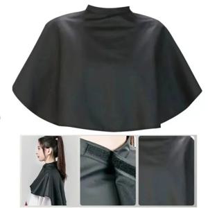 헤어 염색 도구 짧은 사각형 검정 방수 미용실 이발사 헤어 커팅 케이프 천 랩 미용 케이프 이발사
