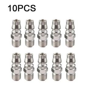 10Pcs NITTO 남성 커플링 에어 피팅(1/4인치 남성 나사산 20PM 공압 에어 라인 퀵 커플링 커넥터 커플러 부품 포함)