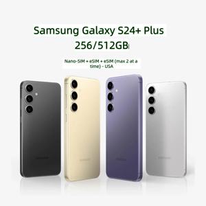 잠금 해제된 리퍼비시 삼성 갤럭시 S24+ 5G 플러스, 6.7인치 다이내믹 AMOLED 디스플레이, 512GB 저장 공간, 듀얼 SIM, NFC, IP68 방수/방진 기능, 50MP 메인 카메라 + 12MP 초광각 카메라 스마트폰