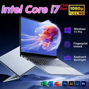 15.6인치 노트북, Windows 11 운영체제, 16GB RAM, 2TB SSD, Intel I7-1165G7 프로세서, 초슬림 디자인, 게이밍용, 1080P 디스플레이, 사무 및 학습용 컴퓨터, PC.