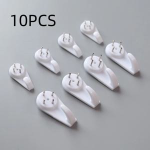 10Pcs 벽 장식 설치 원활한 후크 네일 주방 거실 침실 홈 매일 매달려 벽 보이지 않는 후크 화이트