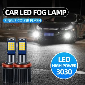 2개 스트로브 자동차 안개등 H1 H3 H8 H11 LED 9005 HB3 9006 HB4 H7 자동 주간 주행등 플래시 드라이빙 전구 화이트