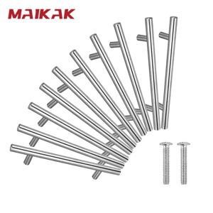 MAIKAK 현대 스테인레스 스틸 주방 도어 캐비닛 T 바 핸들 당겨 손잡이 캐비닛 손잡이 가구 핸들 찬장 서랍 핸들