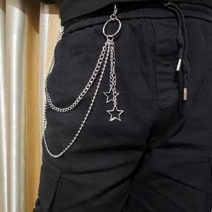 펑크 Steet 열쇠 고리 체인 여성 남성 문 스타 리벳 해골 액세서리 선택 락 고스 바지 허리 벨트 체인 청바지 Jewerly