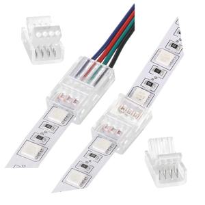 5PCS 2Pin 3Pin 4Pin 솔더리스 커넥터 8mm 10mm 12V 24V SMD Led 스트립 단일 색상/RGB/RGB-IC 퀵 커넥터 액세서리