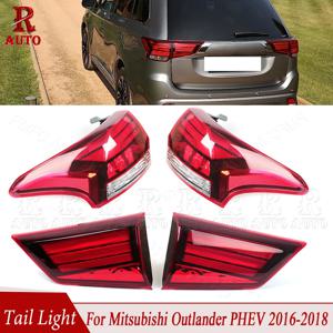 Mitsubishi Outlander PHEV 용 LED 후면 테일 라이트 2016 2017 2018 2019 2020 2021 자동차 신호 브레이크 램프 범퍼 경고등
