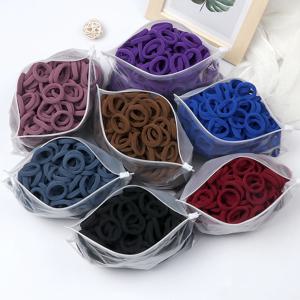 50/100PCS 3cm 어린이 머리띠 높은 탄성 솔리드 컬러 Scrunchies 어린이 아기 헤어 밴드 모자를 쓰고 있죠 헤어 액세서리 선물 홀더