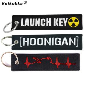 Voikukka 쥬얼리 2022 신제품 HOONIGAN 출시 키 양면 수 놓은 오토바이 키 체인 남자 친구를위한 도매