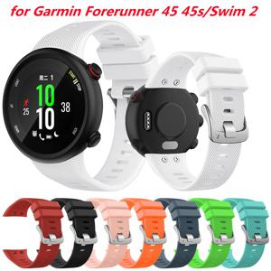 Garmin Swim 2 용 고품질 실리콘 스트랩 Garmin Forerunner 45 45s 팔찌 액세서리 용 스마트 시계 밴드 스포츠 손목 밴드