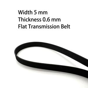 1Pcs 너비 5mm 두께 0.6mm 테이프 레코더 리피터 VCR 단일 플레이어 전송 벨트 액세서리 용 플랫 고무 드라이브 벨트