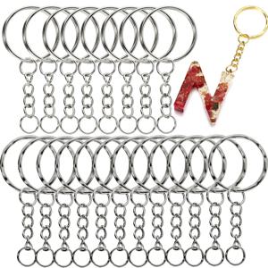 20/50Pcs 키 링 키 체인 DIY 키 체인 펜 던 ​​트에 대 한 점프 반지와 라운드 분할 Keyfob 열쇠 고리 보석 액세서리 만들기