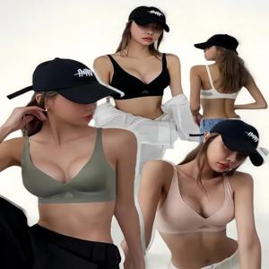 여성용 V넥 푸쉬업 브라, 노와이어 브라, 심리스 속옷, 보이지 않는 패드 브라렛, 통기성 메쉬 패치워크 란제리 S-XL