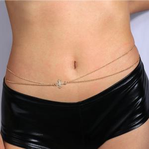 보헤미아 고딕 크리스탈 크로스 허리 체인 배꼽 벨트 체인 여름 해변 여성을위한 섹시한 바디 쥬얼리 여자 파티 쥬얼리