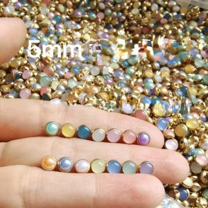 30개 4/5mm 미니 버튼 1/12 초소형 금속 버튼 벨트 버클 인형 가방 신발 DIY 인형 버튼 인형 옷 액세서리
