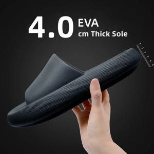 큰 사이즈 36-49 남성 플립 플롭 여성 소프트 EVA 4.0cm 두꺼운 단독 슬라이드 여름 샌들 커플 슬리퍼 홈 미끄럼 방지 욕실 신발