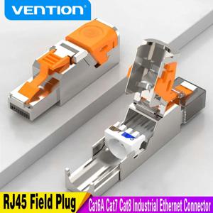 RJ45 Cat8 Cat7 Cat6A 커넥터 금속 도구 무료 간편한 종단 플러그 2000MHz 40G LAN 케이블 22AWG - 24AWG 재사용 가능한 이더넷 플러그