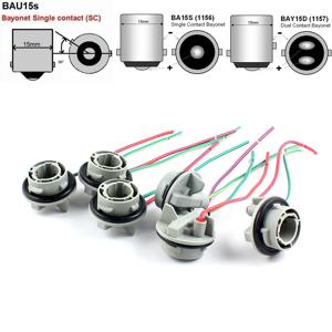 1PC 1156 BA15S BAU15S 1157 BAY15D 램프 홀더 전구 PY21W P21W 어댑터 회전 신호 헤드 라이트 라이트 용 기본 소켓 커넥터