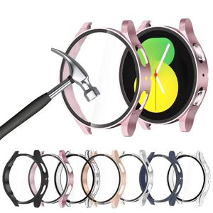 삼성 갤럭시 4 5 6 7 44mm 40mm 강화유리+PC 완전 커버 보호 시계 케이스, 충격 및 긁힘 방지