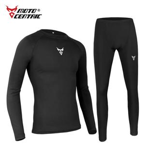 MOTOCENTRIC 오토바이 속옷 빠른 건조 세트 남성용 오토바이 땀 옷 기본 레이어 꽉 롱 존스 탑 & 바지 세트