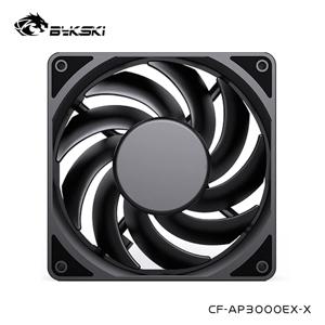 Bykski 120cm 4PIN PWM 팬 강력한 고 유량 컴퓨터 케이스, 라디에이터 쿨러 마스터 최대 3000RPM, 2 볼 베어링, CF-AP3000EX-X