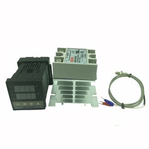REX-C100 디지털 온도 조절기 온도 컨트롤러 SSR 출력 K 유형 열전대 센서 48 x 48 + SSR 40DA 솔리드 릴레이 + 센서