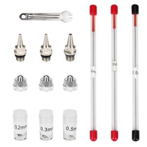 에어브러시 노즐 바늘 교체, 스프레이 건 모델, 페인트 유지 보수 액세서리, 0.2mm, 0.3mm, 0.5mm