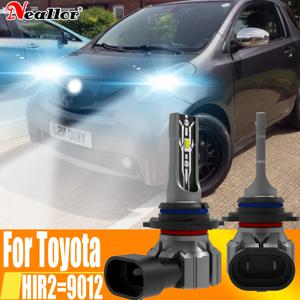 2개 HIR2 LED 헤드라이트 캔버스 노 에러 9012 자동차 전구 고출력 6000K 백색광 다이오드 램프 12V 55W 토요타 IQ 2009~2015용