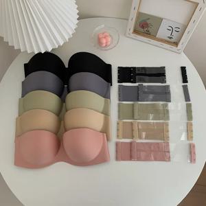 여성의 섹시한 Strapless 브래지어는 패딩 브래지어를 밀어 여성 속옷 스트랩없이 원활한 보이지 않는 Bralette 숙녀 란제리 브래지어