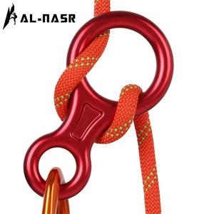 35KN 암벽 등반 카라비너 ​​그림 8 Rappelling Rope Descender 알루미늄 그림 Belay 장치 Abseiling Downhill Equipment