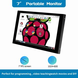 라즈베리 파이 7 인치 NONTouch 스크린 IPS 1024x600 HD LCD HDMI-RPI 4B 3B + 3B PC 보조 화면 휴대용 모니터 용 디스플레이