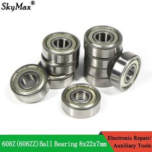 볼 베어링 608Z 608ZZ ABEC-7 깊은 홈 8x22x7mm 스케이트 보드 스쿠터 3D 프린터 부품 용 미니 볼 베어링 탄소강