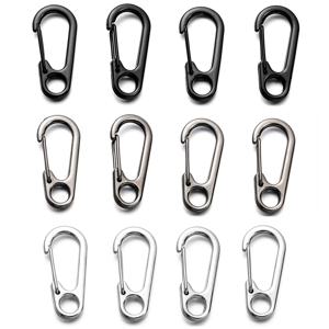 5/10pcs 랍스터 걸쇠 버클 키 체인 Carabiners 야외 캠핑 버클 13x34mm 합금 스프링 스냅 후크 키 체인 도구 클립