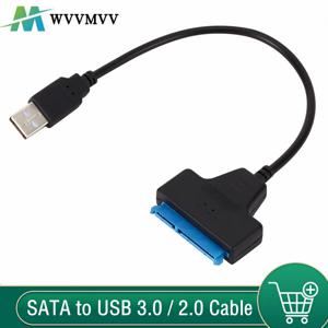 SATA-USB 3.0/2.0 케이블 2.5인치 외장형 HDD SSD 하드 드라이브용 최대 6Gbps SATA 3 22핀 어댑터 USB 3.0-Sata III 코드